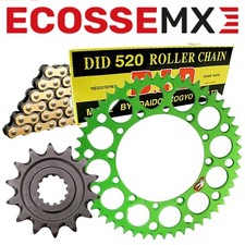 Kawasaki KX125 94-08 DID Gold G/B Chain Green Renthal Sprocket Kit Motocross 