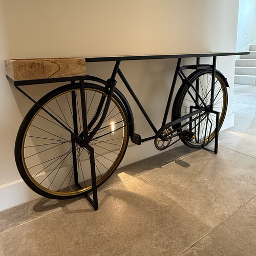 Vintage bicycle console table - bicycle,