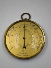 Vintage Danbar Denmark Pocket Hygrometer Weather Station Working