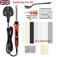 100W Plastic Welding Welder Soldering Iron Kit Car Bumper Repair Tool 56Pcs Rods