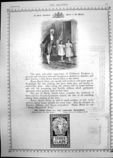 Antique Print Appointment Her Majesty Borax Starch Glaze White Linens 1899 19th