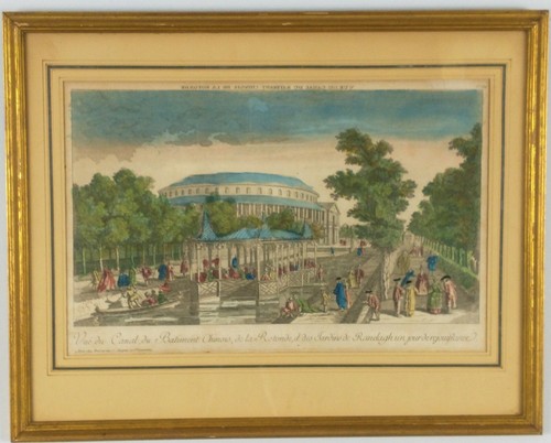 Antique original 1770 vue - vue, du