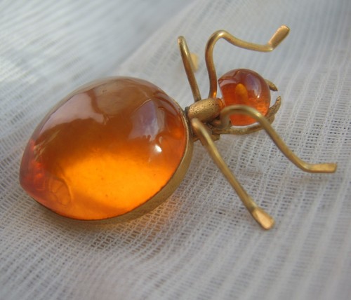 Vintage yellow metal russian - yellow,