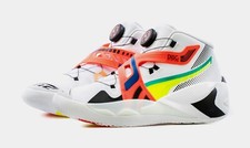 NWOB MEN'S PUMA DISC REBIRTH BASKETBALL 193934-01 WHITE YELLOW BLACK RED SZ 10