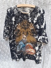 Vintage Wild Mens XLarge Grim Reaper Ghost Rider Motorcycle T-Shirt 