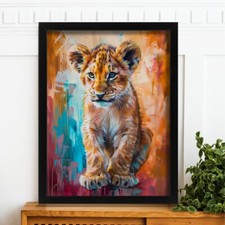Adorable Lion Cub Art Print