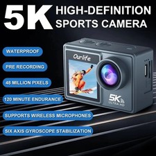 5K Action Camera 4K60FPS Dual