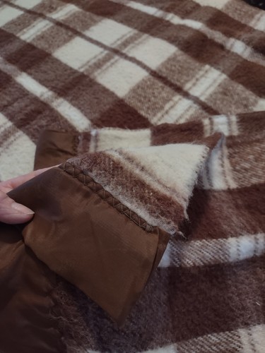 Vintage plaid satin trim - plaid,
