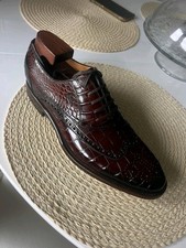 Men's Crocodile Leather Dress Shoes - Goodyear Welted - Size EU 41.5 E