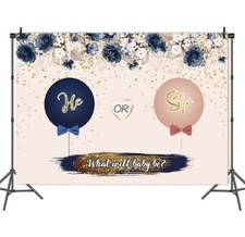 Baby Shower Backdrop Banner He