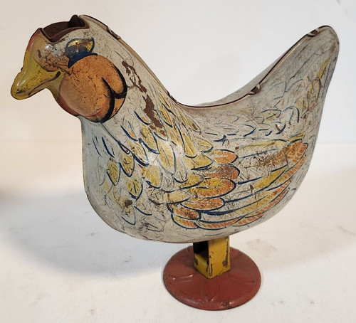 Vtg wyandotte tin egg - egg, laying