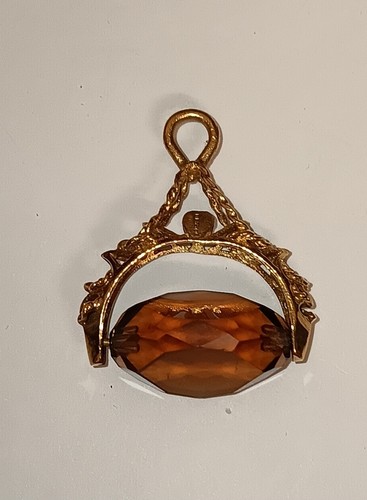 9ct gold spinning fob - spinning, fob/pendant