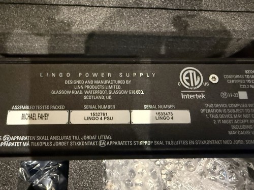 Linn lingo lp12 power supply - lingo,