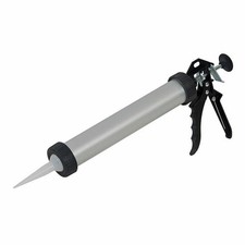 600ml Pointing Grouting Sausage Sealant Foil Mastic Combi Caulking Gun - Silver