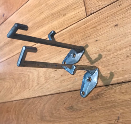 Vintage metal shelf brackets - metal,
