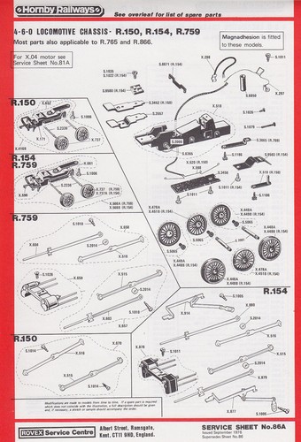 Hornby r150 r154 r759 sr - hornby,