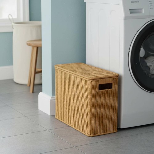 Lidded wicker basket - lidded,