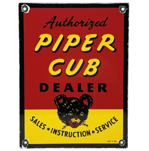 Vintage piper cub - piper, porcelain