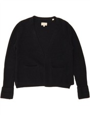 JACK WILLS Womens Oversized Crop Open Cardigan Sweater UK 6 XS  Navy Blue AT03