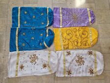 Indian Design Bolster Cushion Covers, Menhdi Mandap Asian Wedding Stages Decor