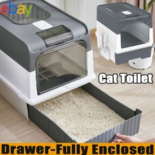 Extra Large Hooded Cat Litter Trays Fully Enclosed Anti-Splashing Cat Litter Box