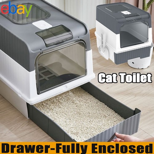 Extra large hooded cat litter - hooded,