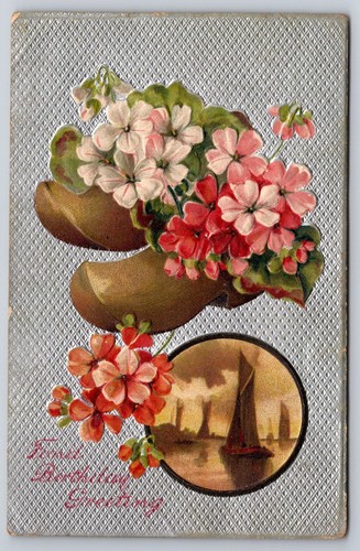 Fond birthday greeting flowers - fond,