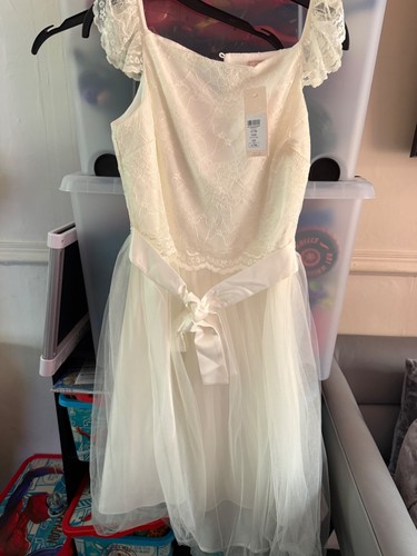 Lipsy white bridesmaid dress