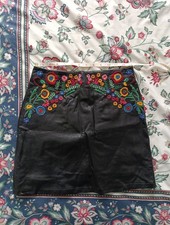 Zara Basic Faux Leather Skirt S