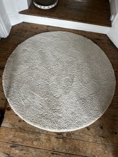 Dunelm Natural Shag Pile Round