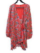 Womens Zara Red Floral Wrap