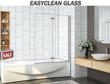 180? Hinged 2 Glass Over Bath