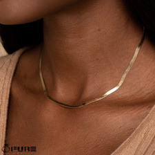 Unisex 14K Gold Snake Chain