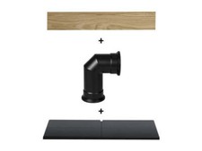 Adam Oak Beam, Hearth & Stove Pipe Set 10043