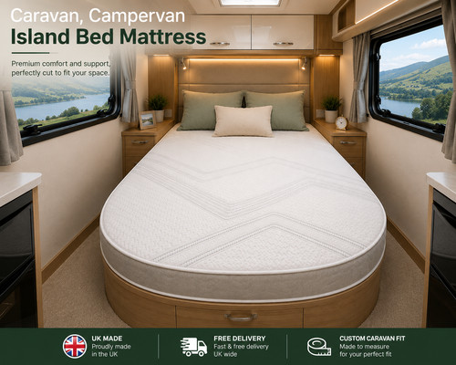 Caravan island bed mattress - caravan,