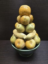 Majolica Ceramic Glazed Fruit
