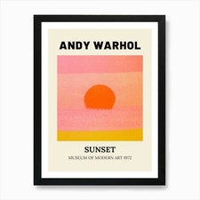 Sunset By Andy Warhol Art Print Framed Wall Art Poster Canvas Print Picture