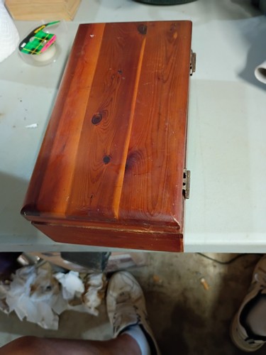 Cedar chest wood trinket - cedar, box