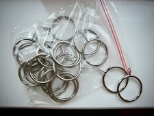 DUNELM Large Metal Curtain Rings 40mm Inner Diameter, For 28 to 35mm Poles x 20