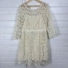 MONSOON Dress Size UK 18 Ivory Lace Occasion  Evening Elegant Feminine NEW 