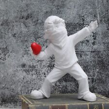 Resin Banksy Love Sculptures Stone Thrower Statue Home Decoration Desk Figurine 
