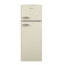 electriQ 204 L 80/20 Retro Fridge Freezer Cream • Adjustable Shelves