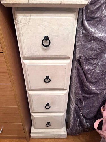 White painted wood - white,