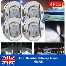 4x Round Marine Boat White