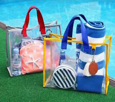 Women Clear Transparent Shoulder Bag Jelly Candy Summer Beach Tote Handbag