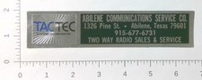 Vintage Tactec Abilene
