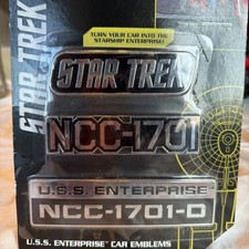 New Star Trek USS Enterprise Car Emblems Set of 3