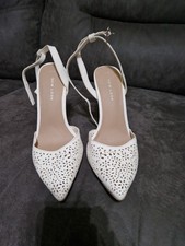 Newlook Size 3 white shoes heels #X1