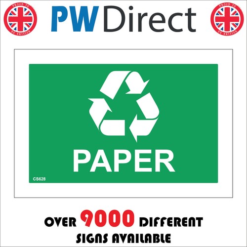 Sign paper recycling skip - sign,