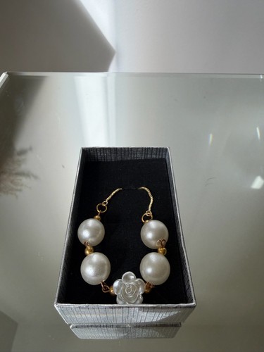 Chic handmade pearl rose - pearl, &